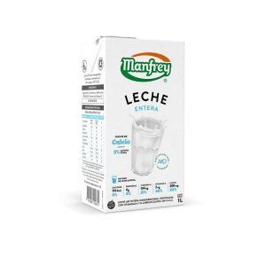 Leche Entera Manfrey Larga Vida 1lts